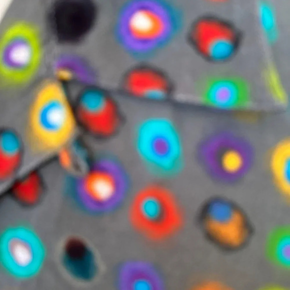 Desigual Men's XXL Polka Dot Button-Up Shirt  Multicolored Circles  - MSRP $115 - Picture 7 of 11